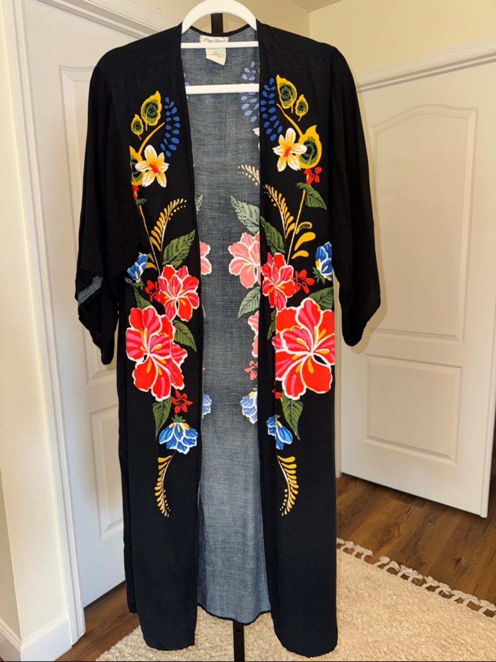 Flying Tomato Boho Floral Duster Cardigan - Size M/L